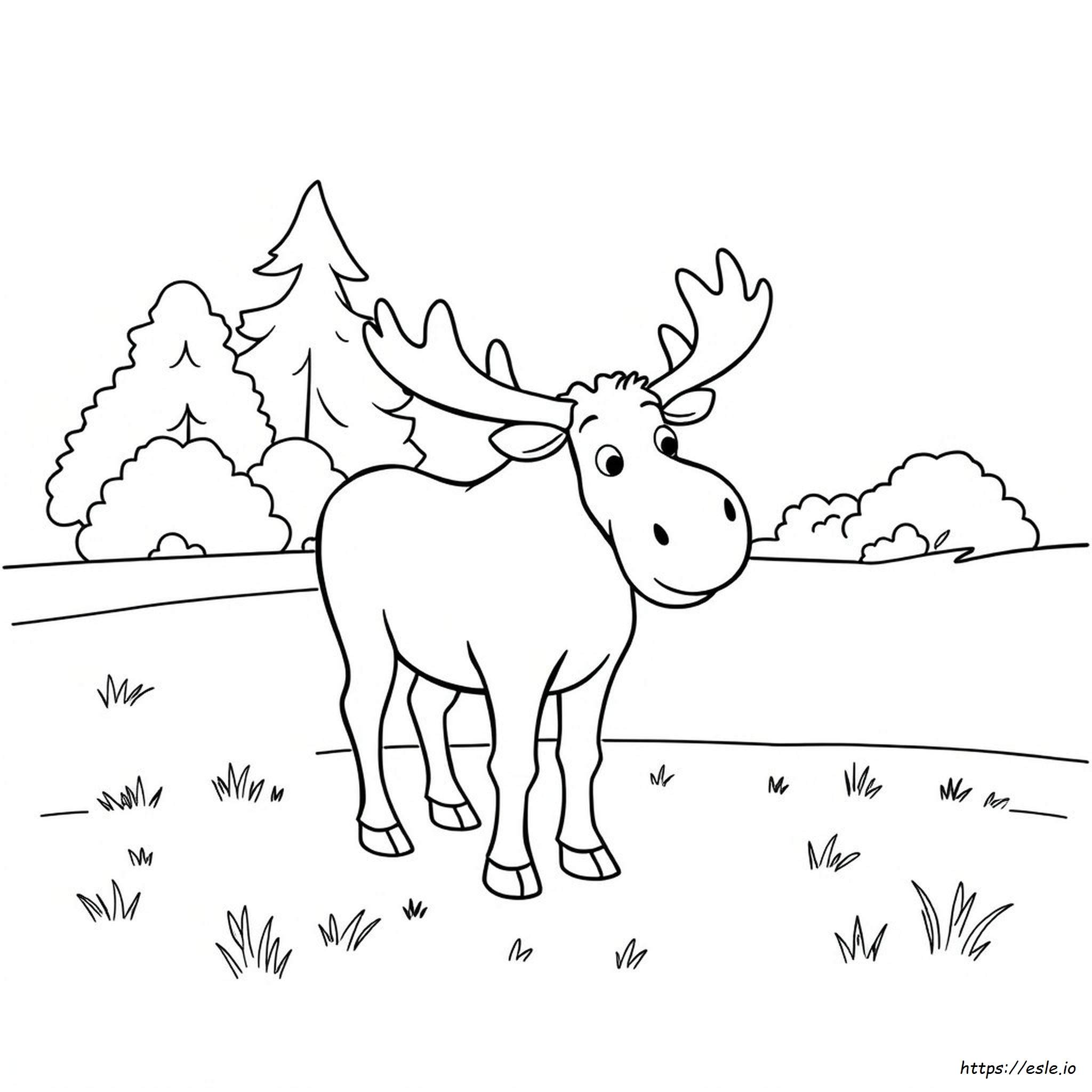 Coloring Page Of A Moose