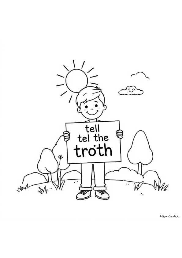 Tell The Truth Coloring Page