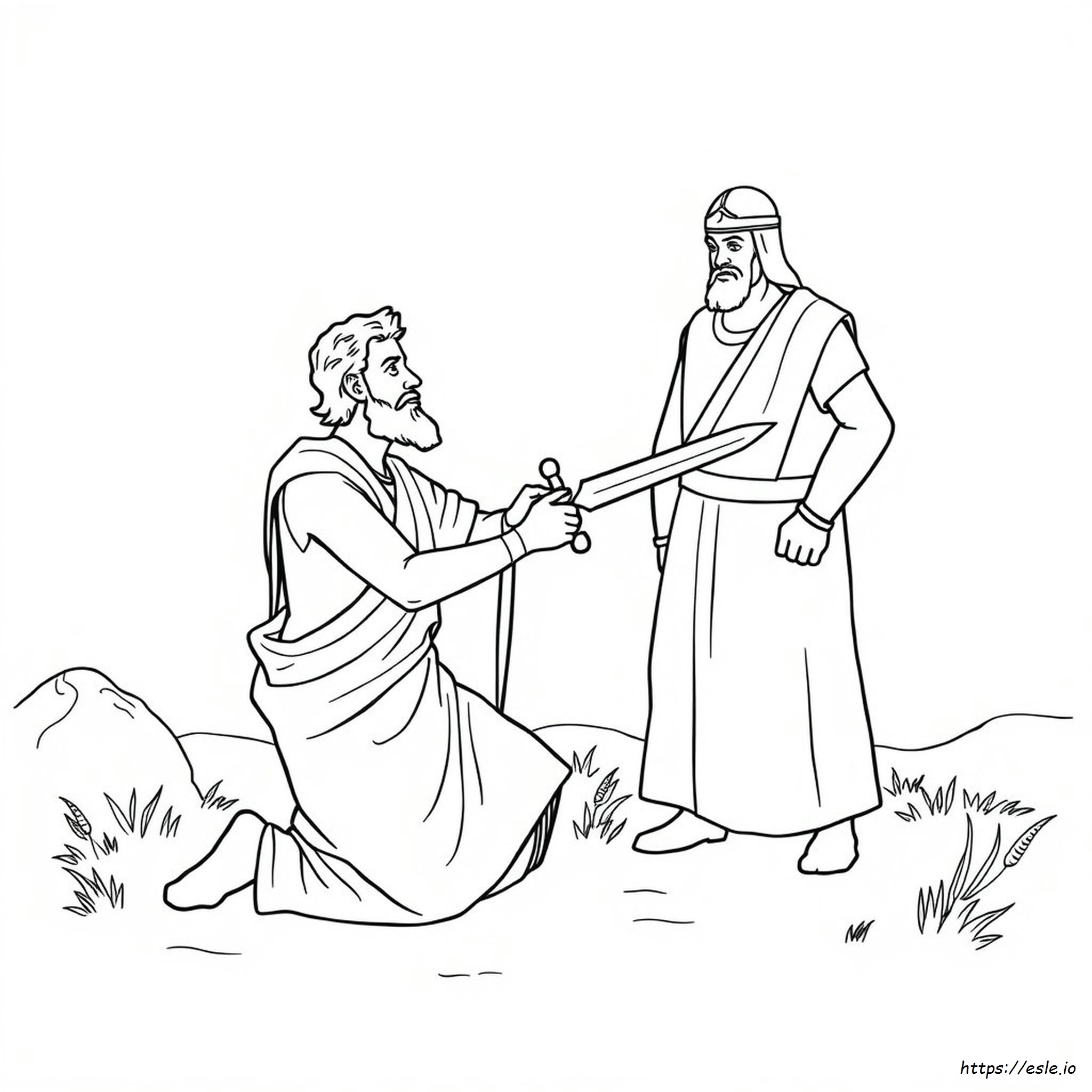 David Perdona A Saúl: Dibujo Para Colorear Imprimible