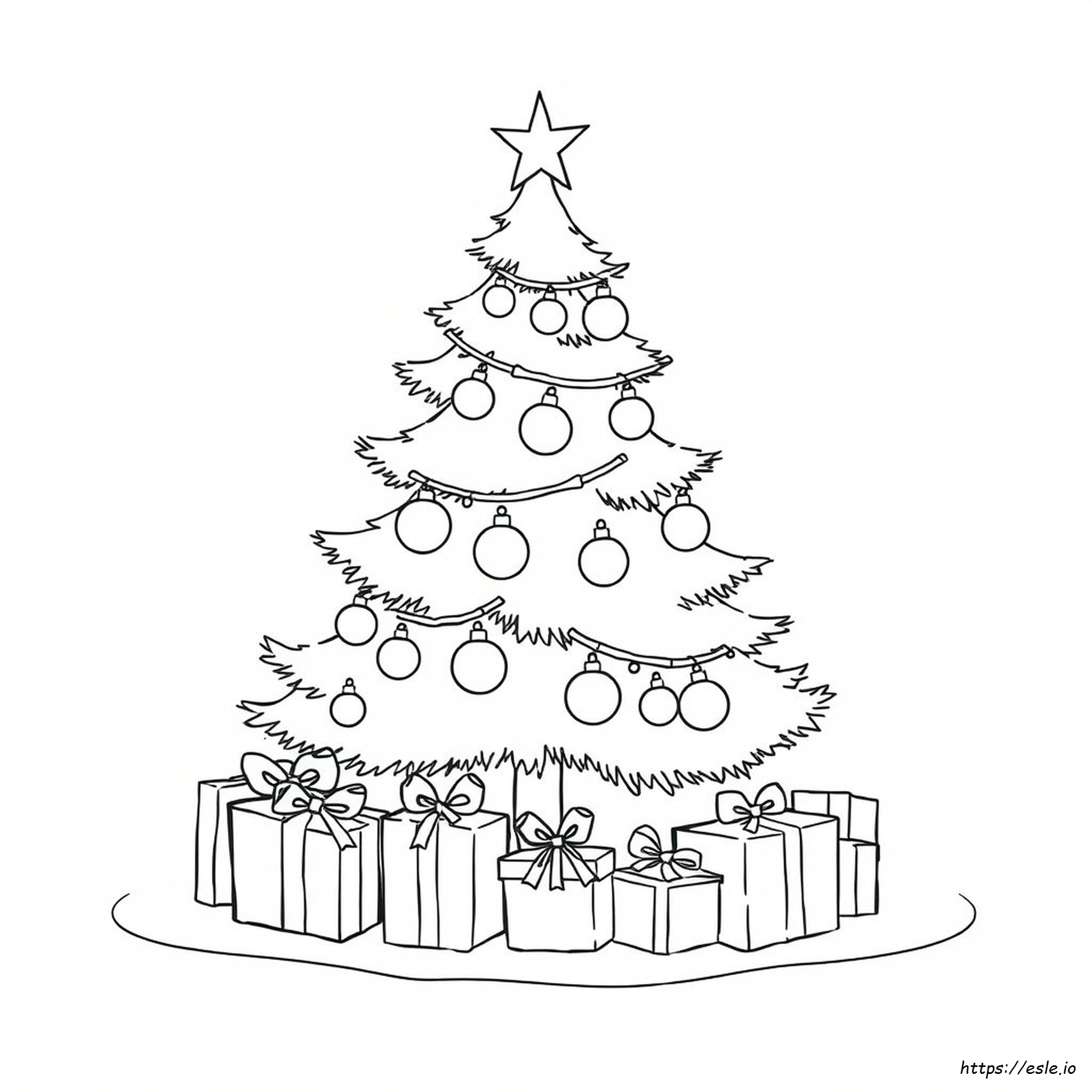 Easy Simple Christmas Colouring Pages