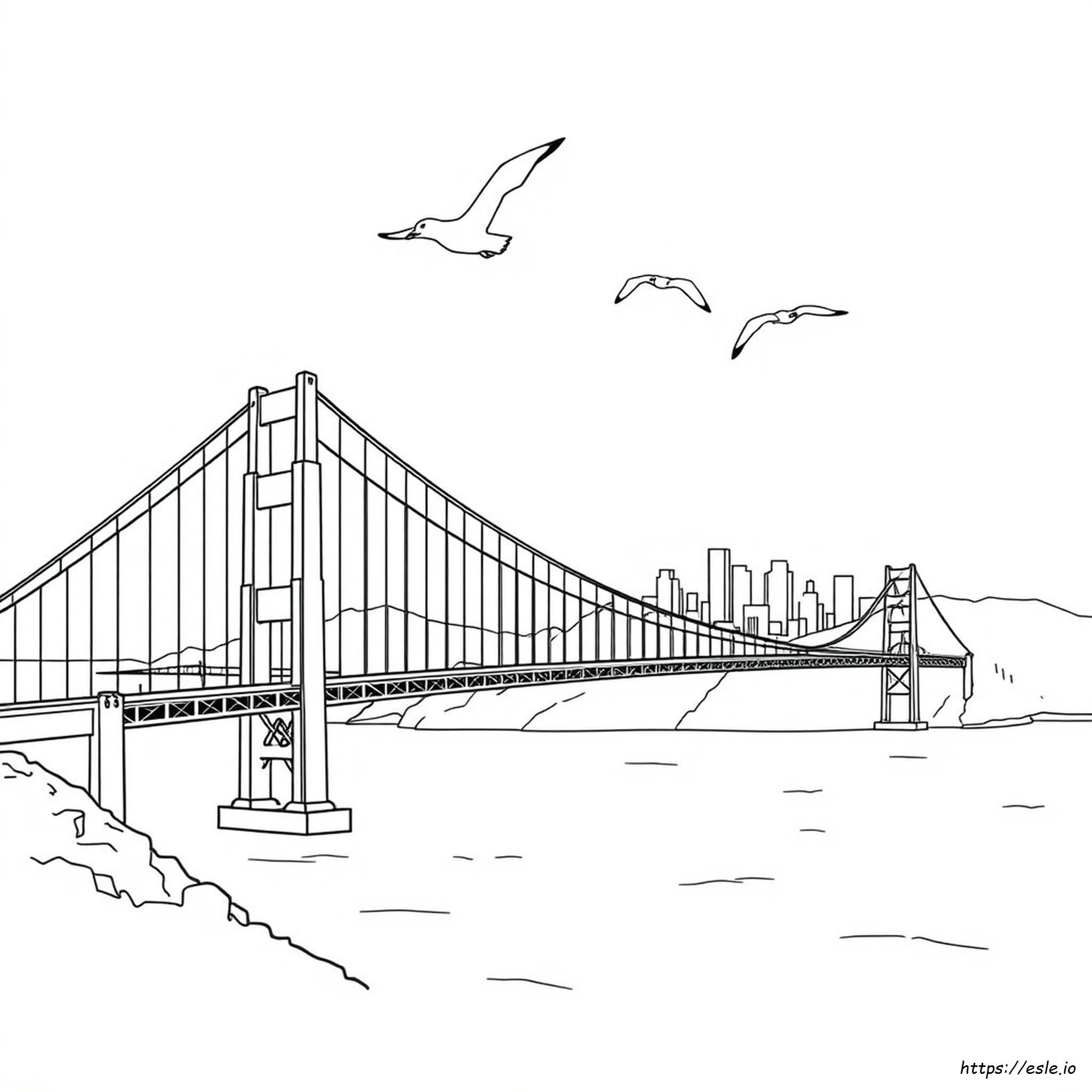 Golden Gate Bridge Coloring