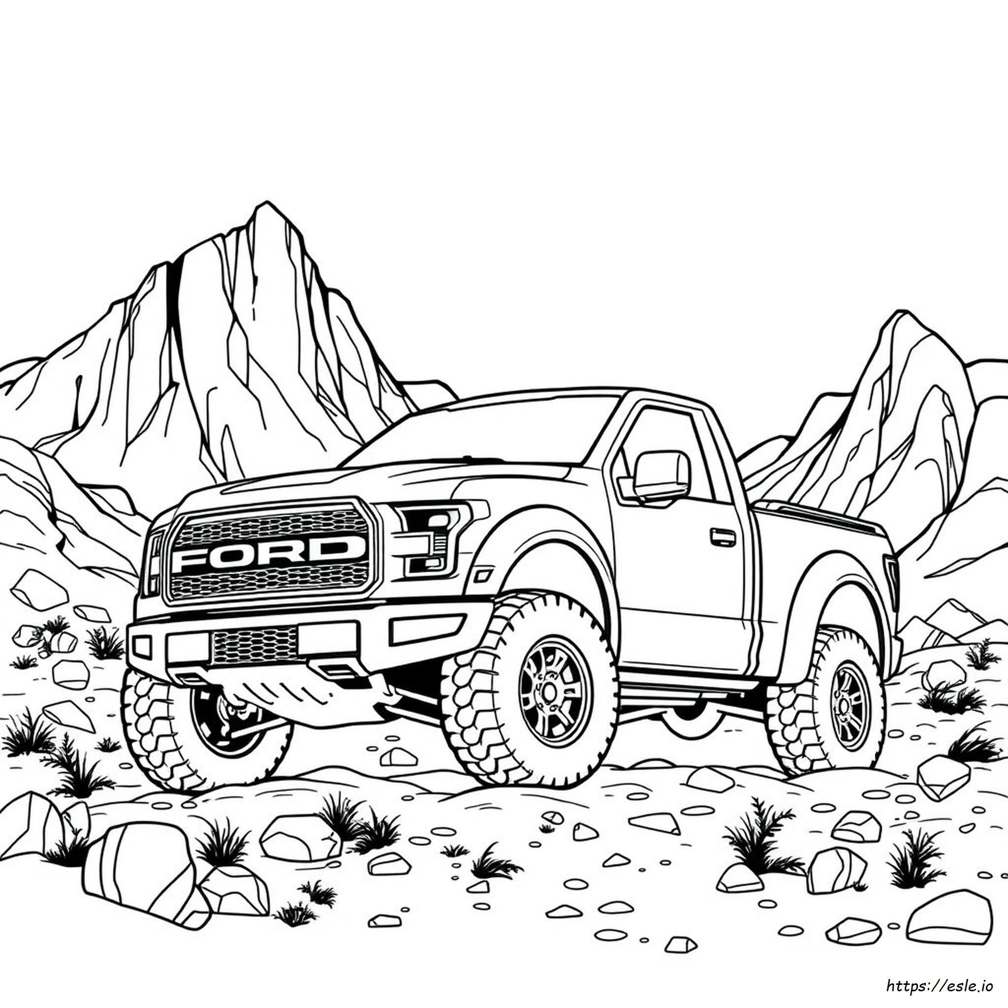 Ford Raptor Rear End Coloring Ford F150 Raptor Para Colorir
