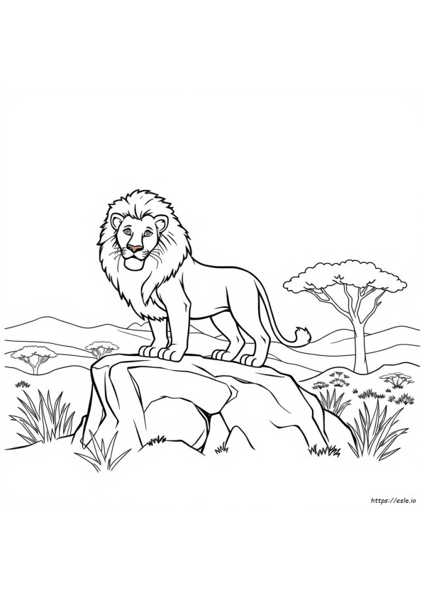 ライオンの塗り絵