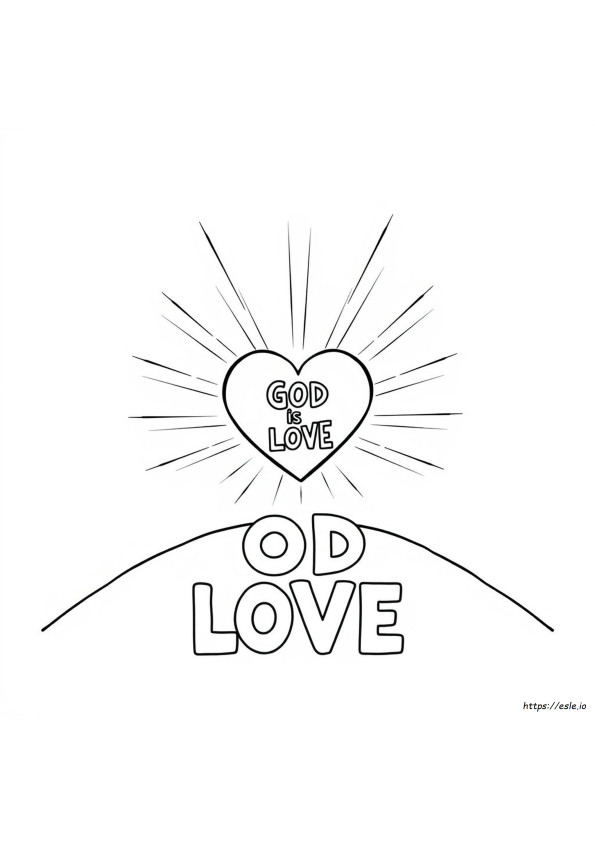 God Is Love Printable Coloring Page