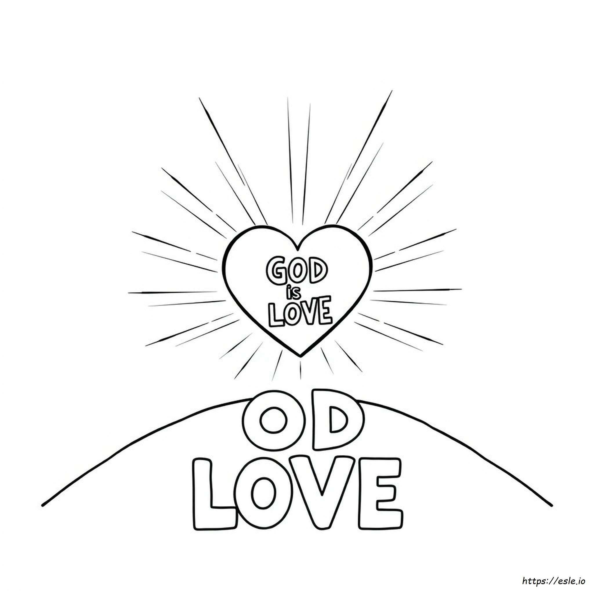 God Is Love Printable Coloring Page