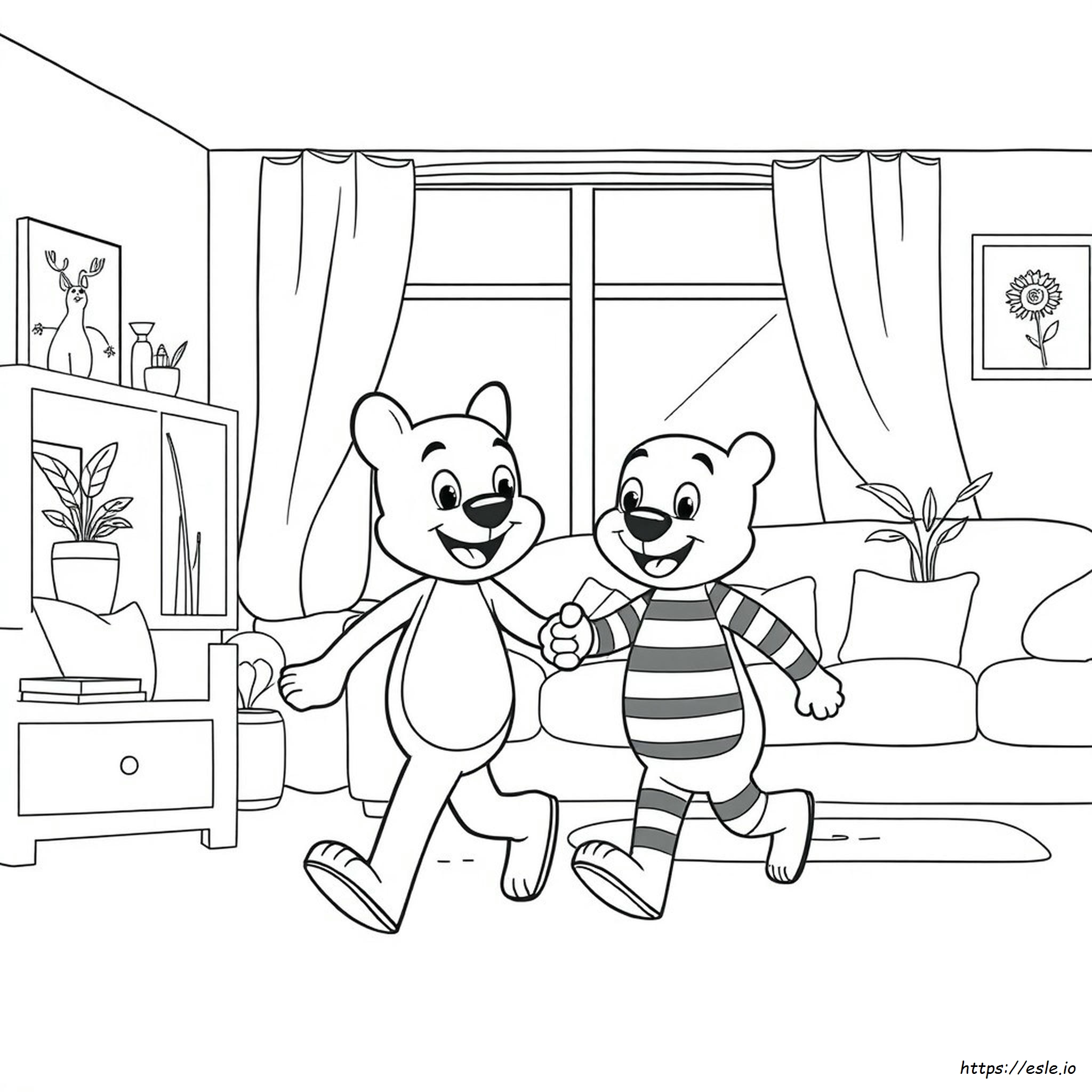 Bluey Boyama Sayfaları Stripe Amca