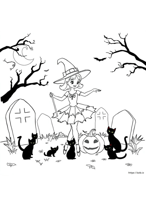 Halloween Balett Színező