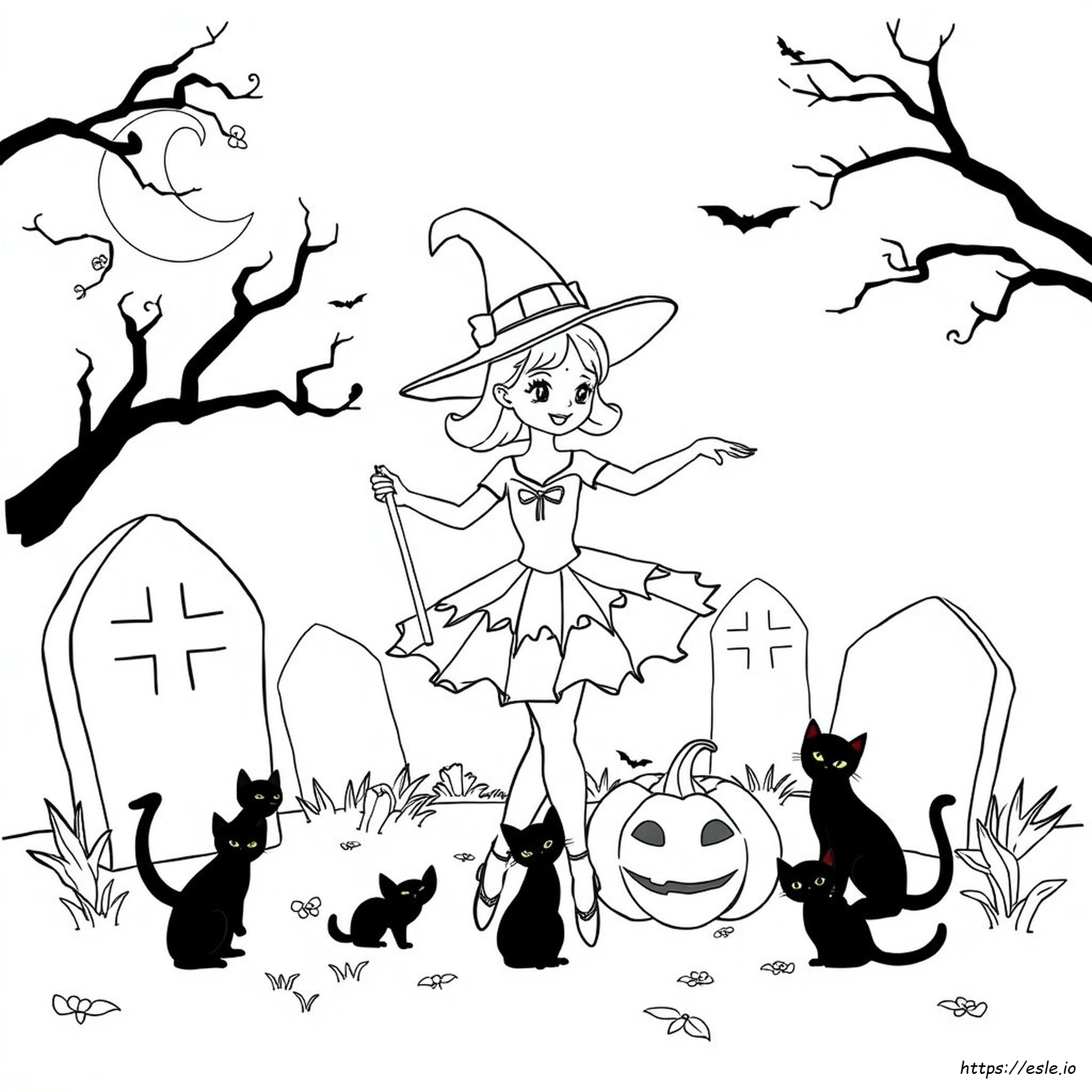 Halloween Balett Színező