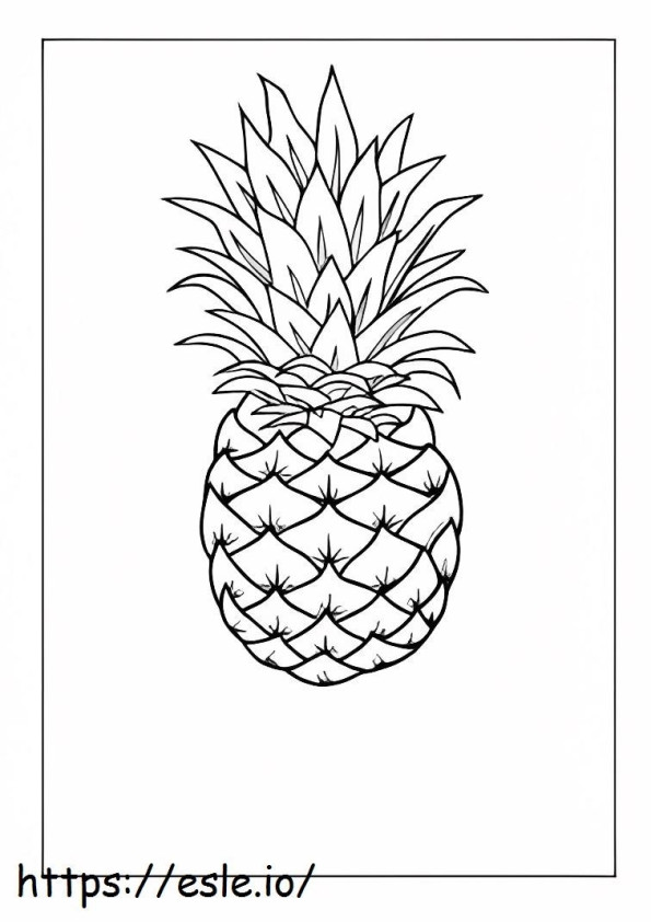 Coloriage Ananas incroyable à imprimer dessin
