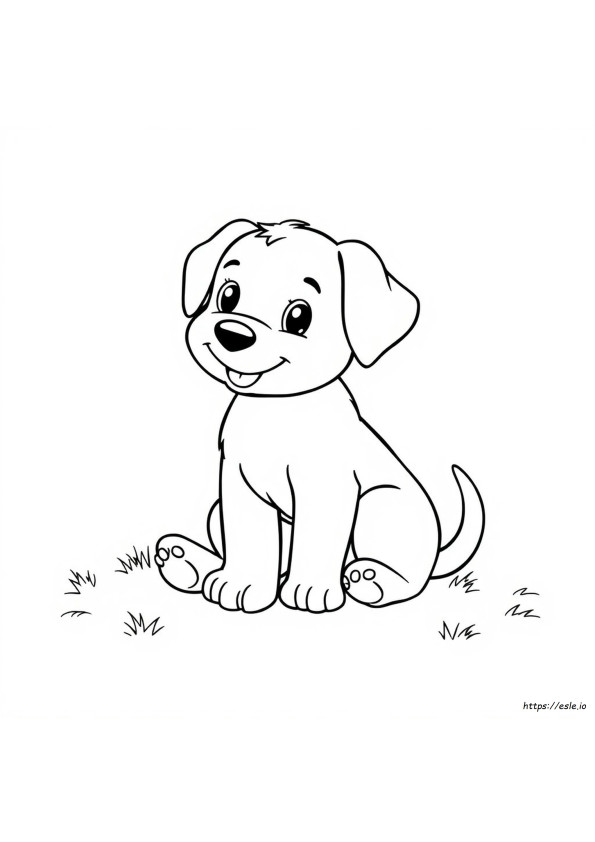 Simple Puppy Coloring Pages
