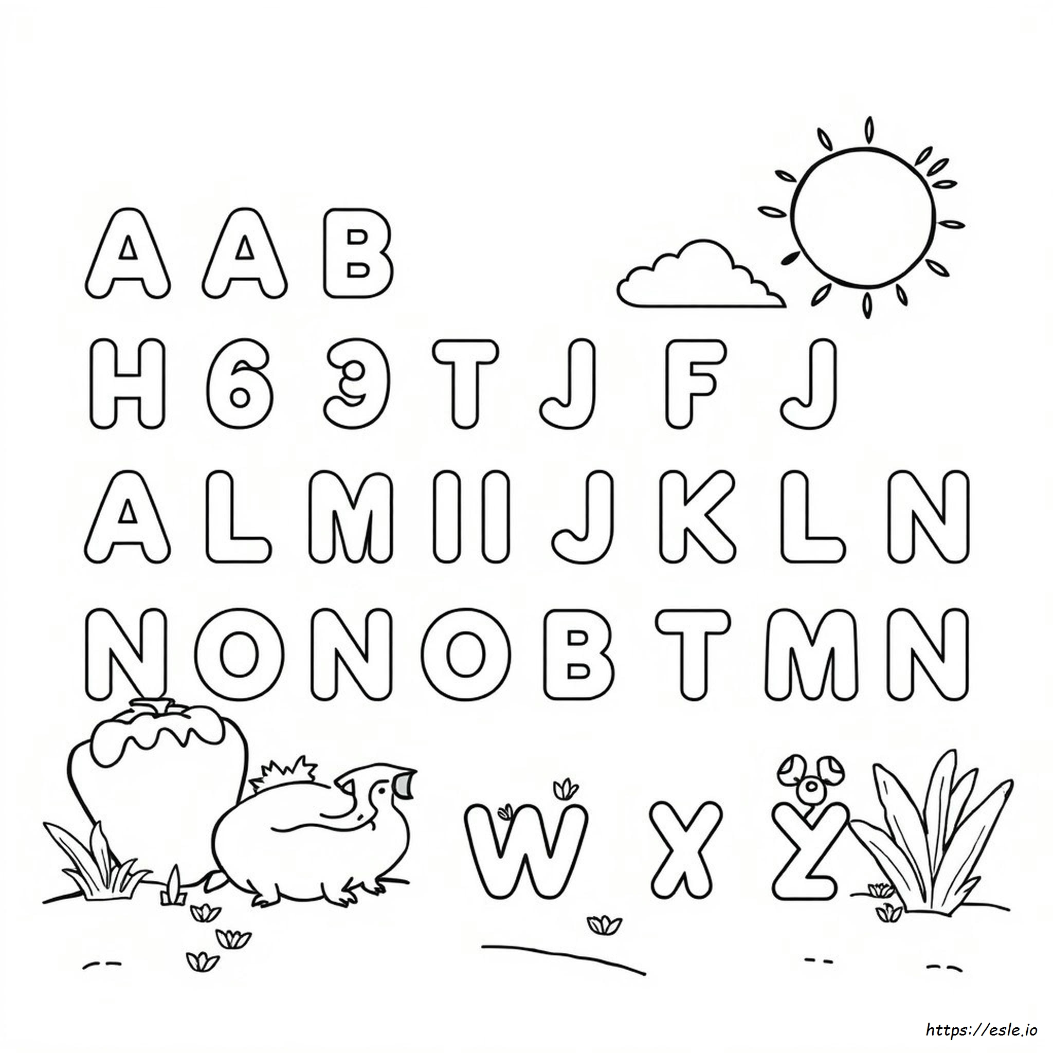 Páginas Para Colorear Por Letras Imprimibles Gratis