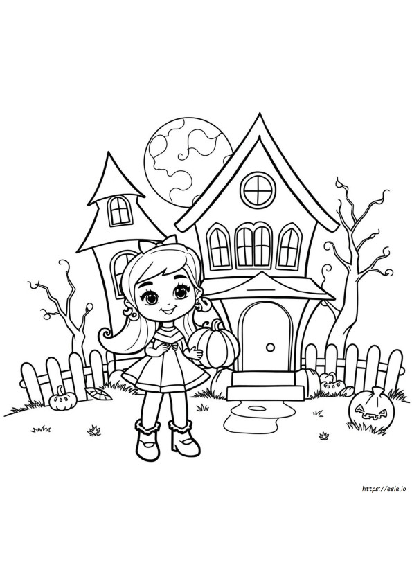 Gabby Halloween Coloring Page