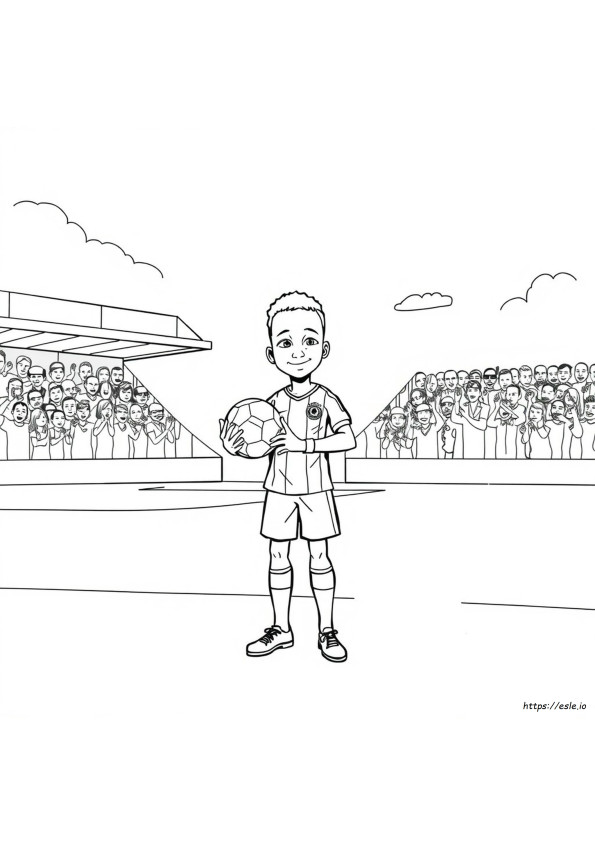 Drawing Mbappe Coloring Pages