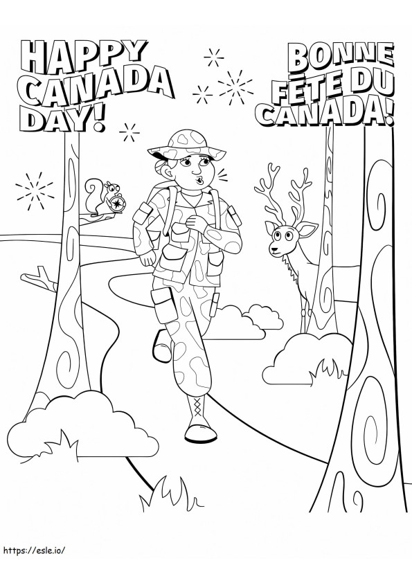 Happy Canada Day 6 coloring page