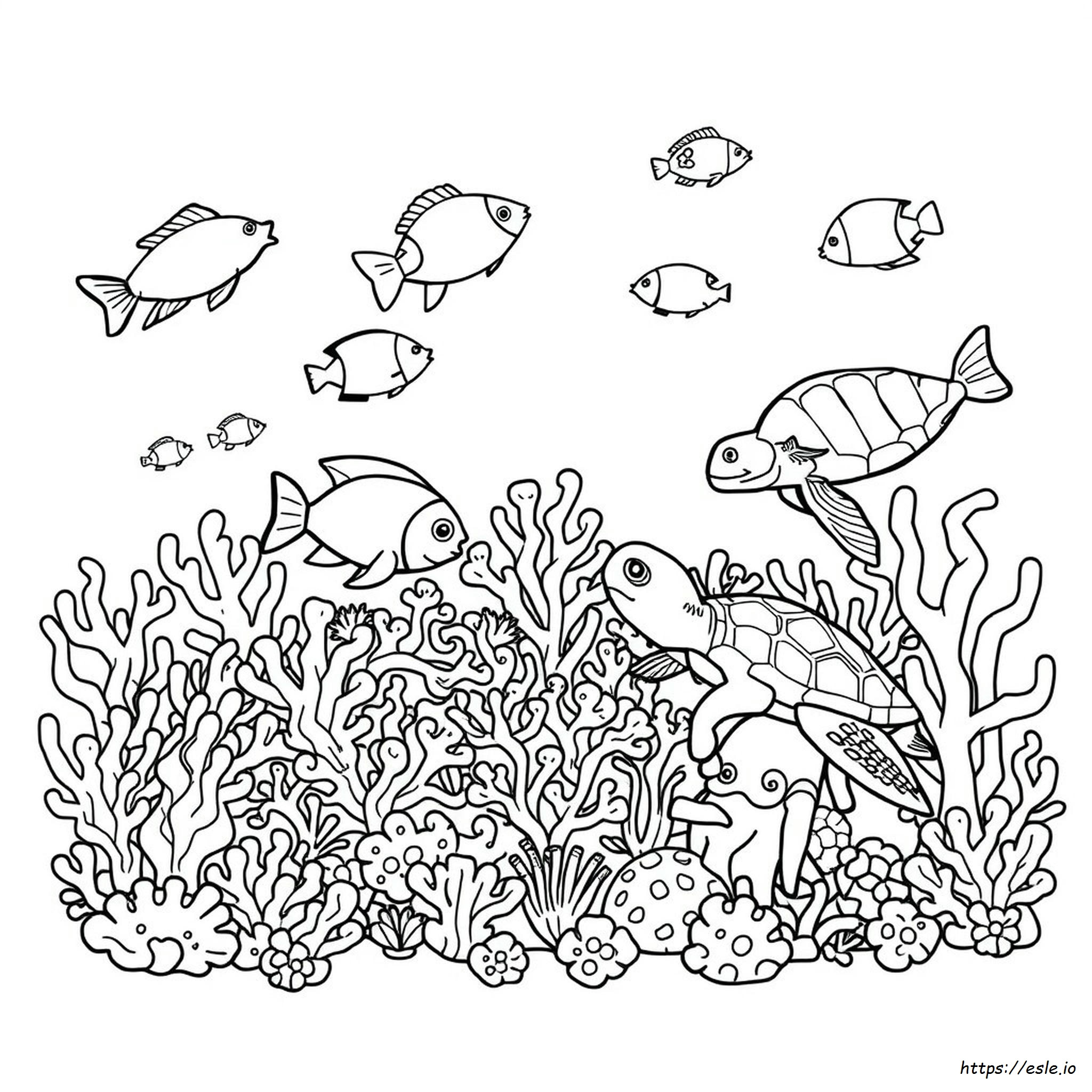 Sea Life Animals Coloring Pages