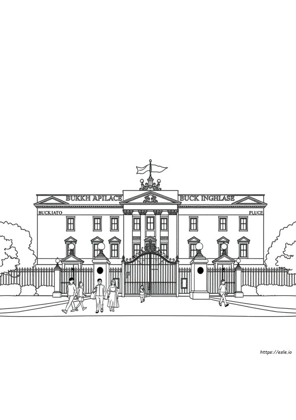 Coloriage Palais De Buckingham