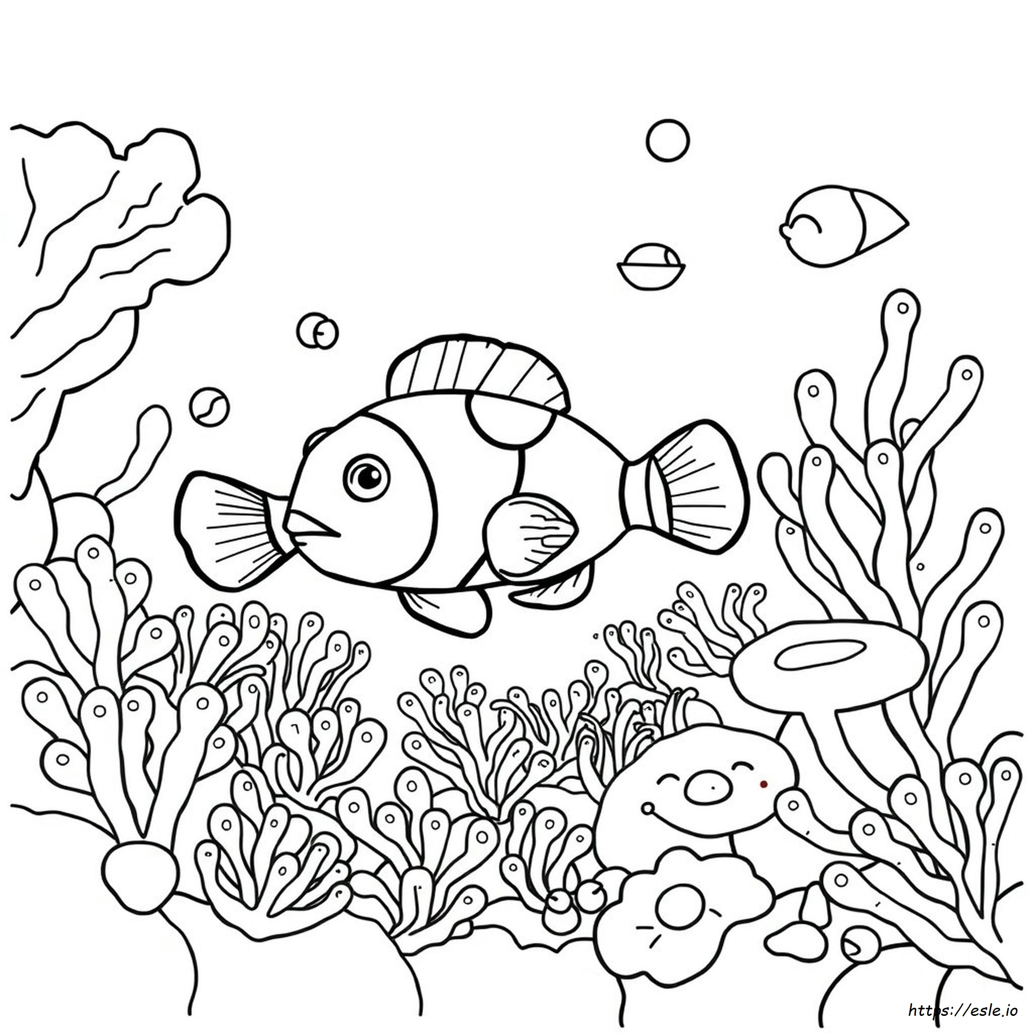 Pesce Pagliaccio Da Colorare