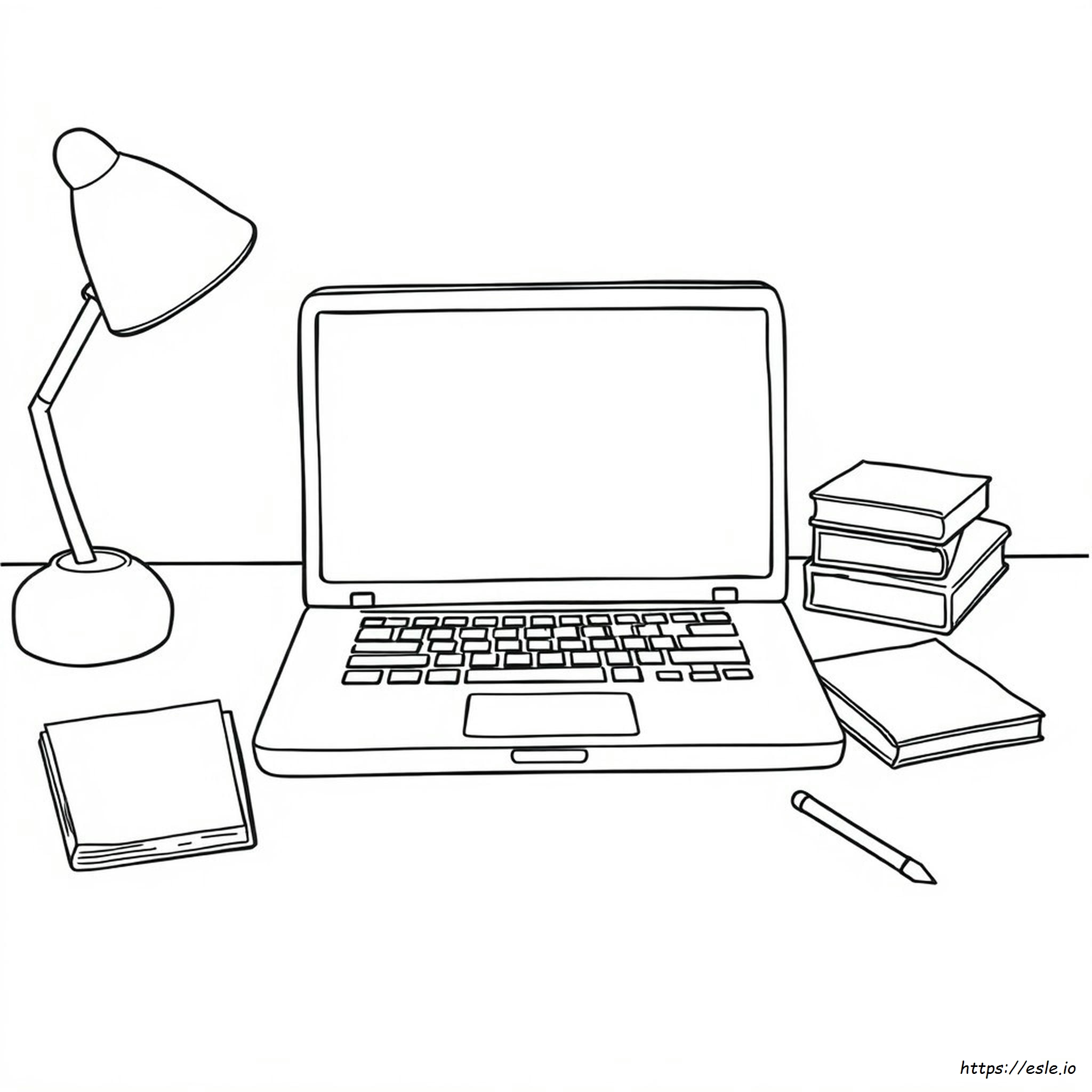 Printable Laptop Coloring Page