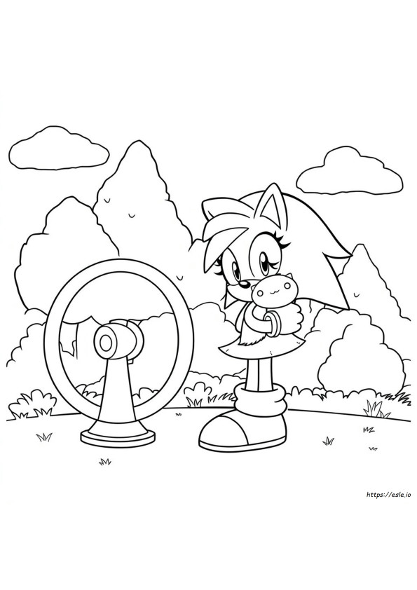 Amy From Sonic Coloring Page