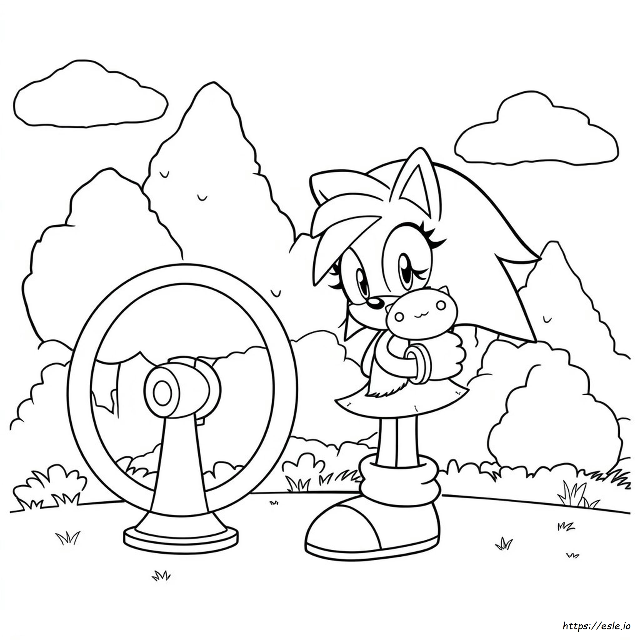 Amy De Sonic Para Colorear