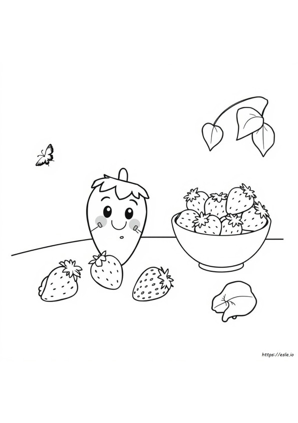 Strawberry Colouring Sheet