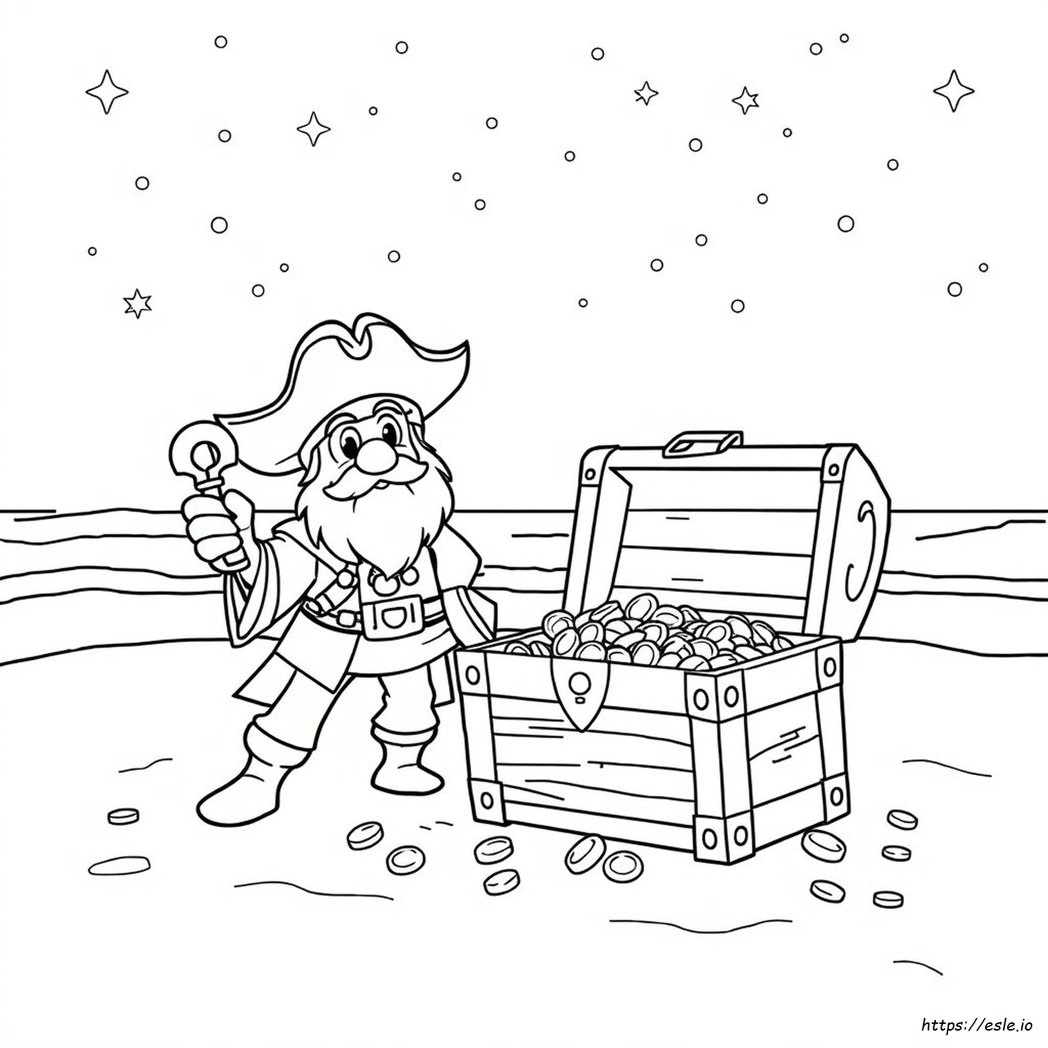 Pirate Chest Coloring Page