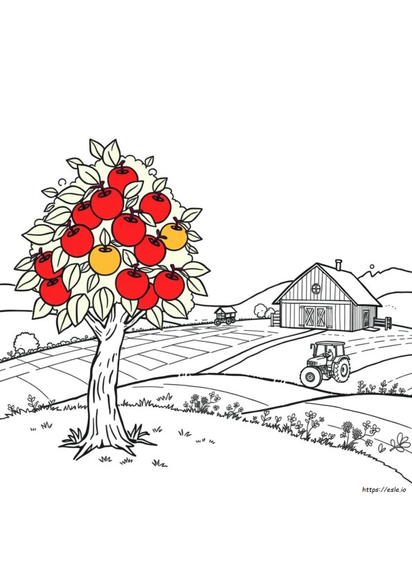 Appelboerderij Kleurplaat