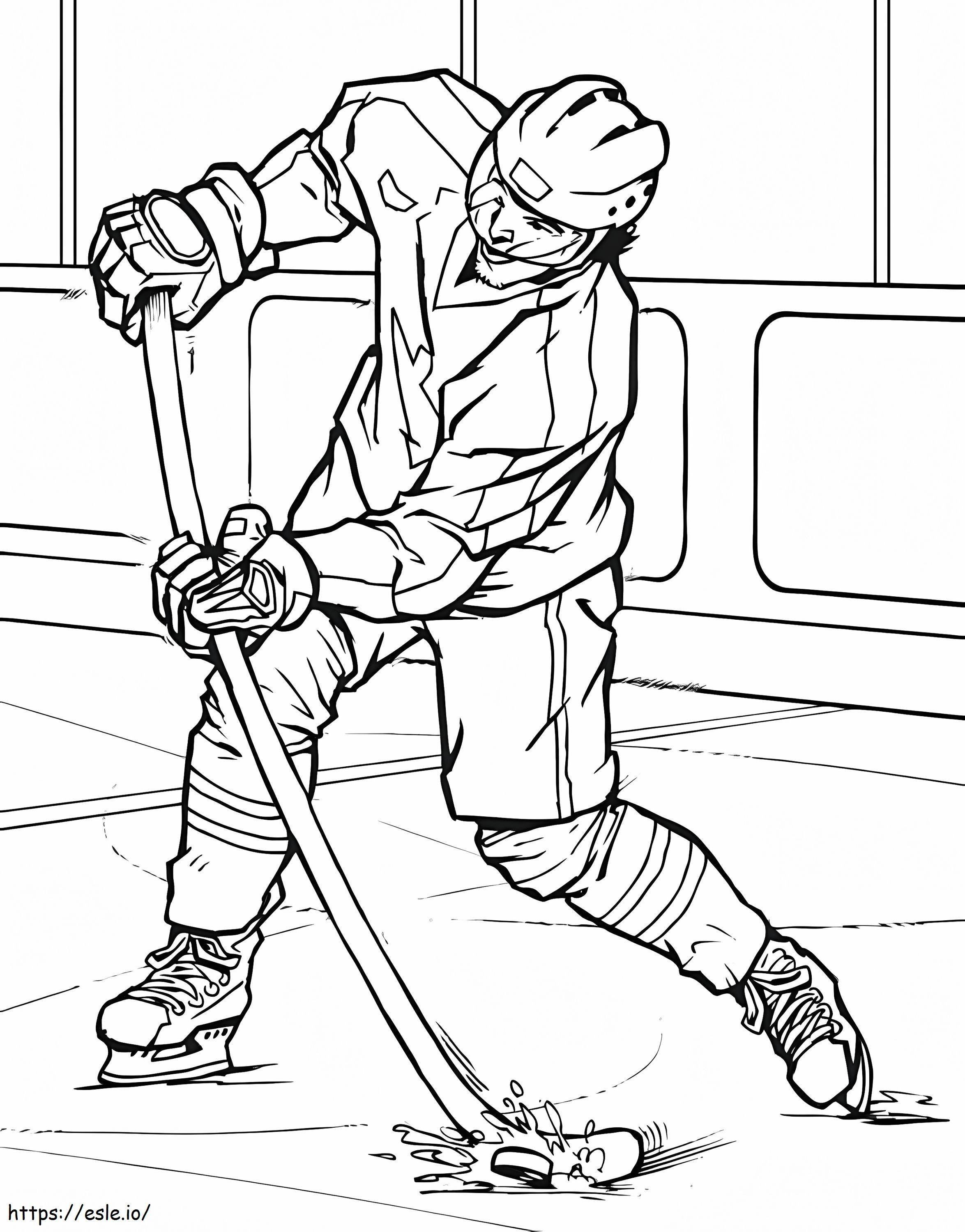 Regular Hockey Player coloring page