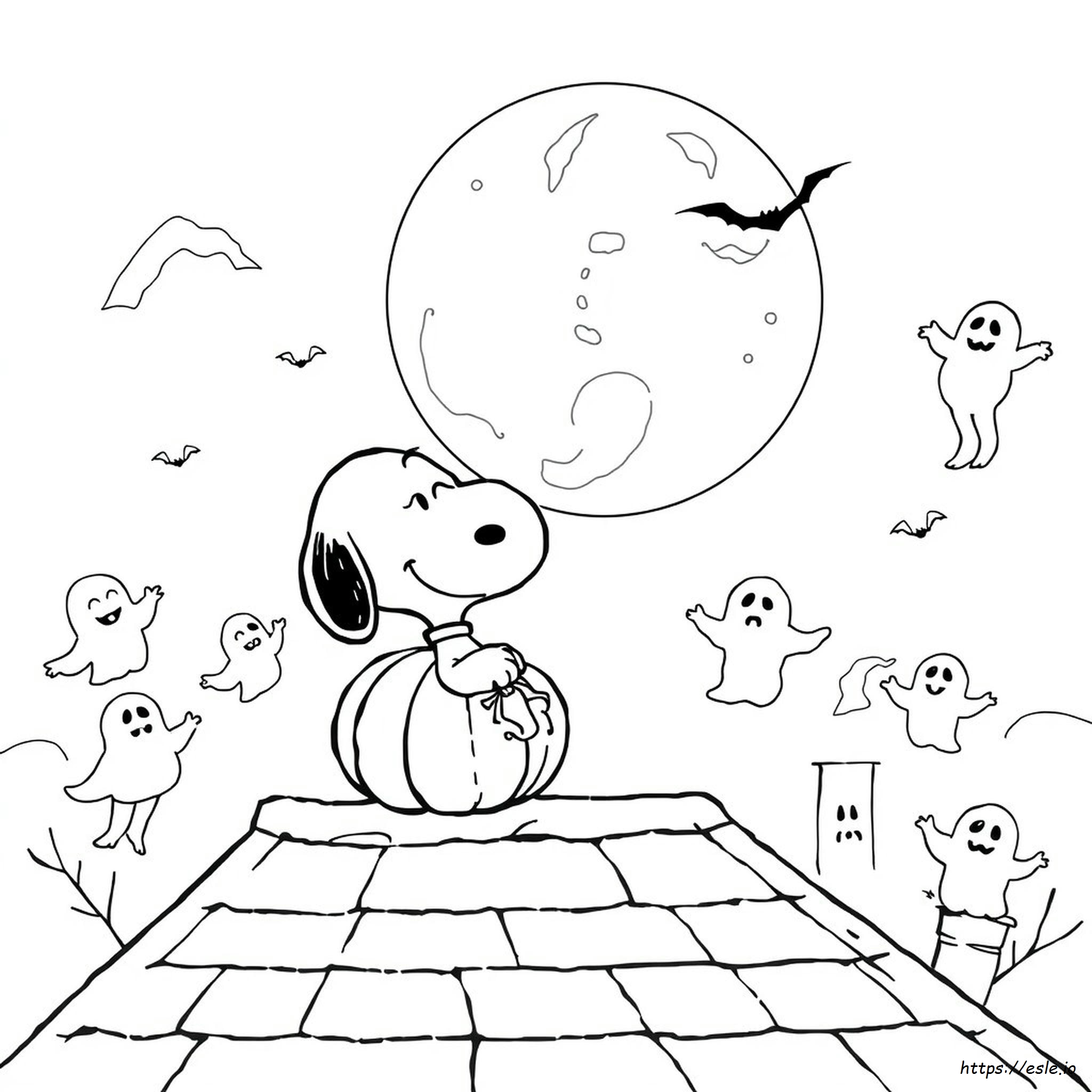 Snoopy Halloween Coloring