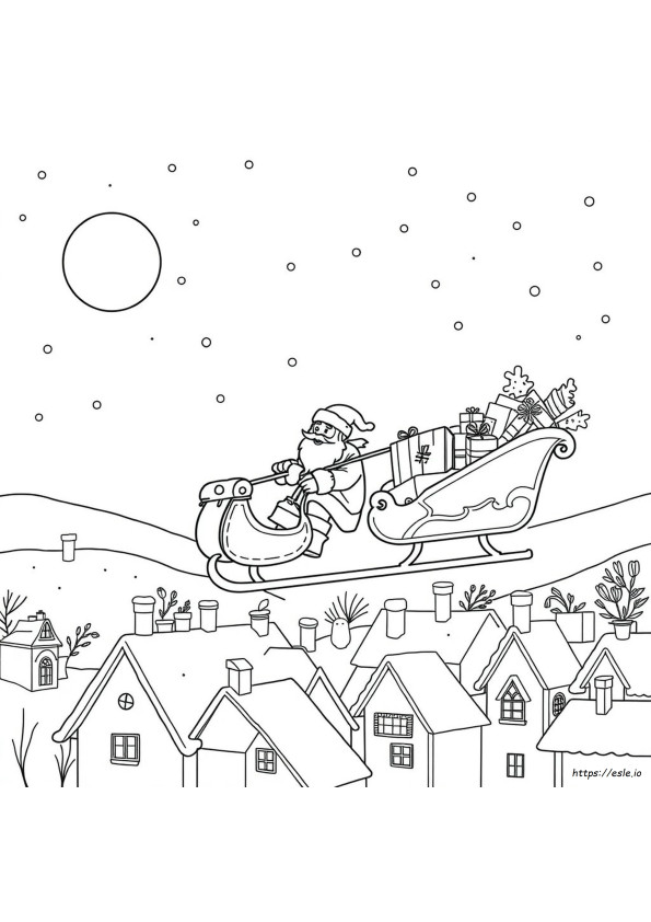Weihnachtsmann Ausmalbild