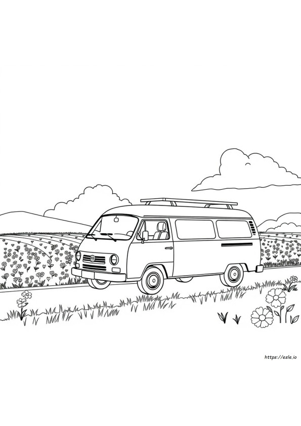 Van Colouring Pages