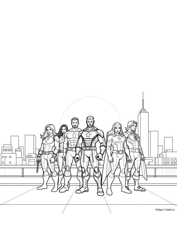 Avengers Colouring In