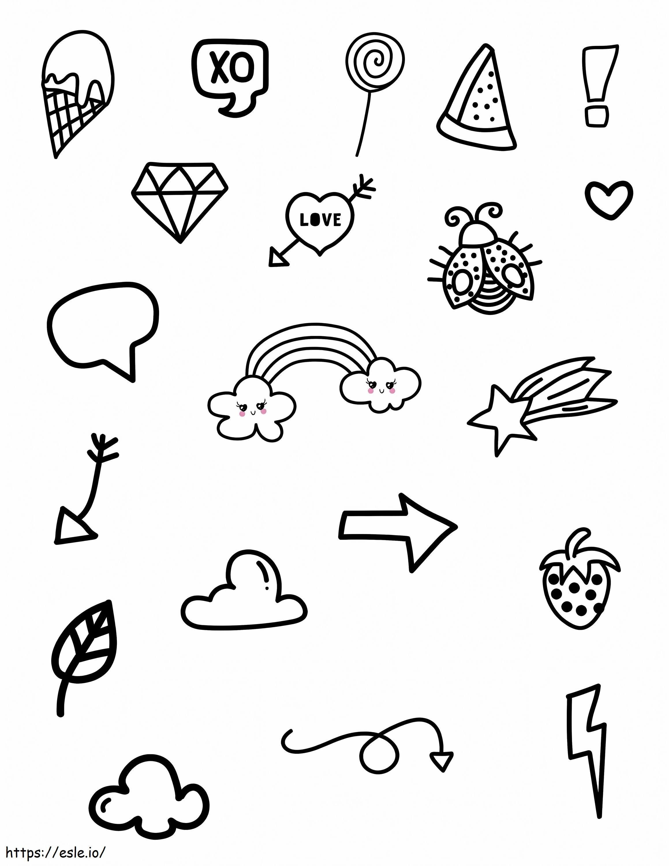 Easy Stickers coloring page