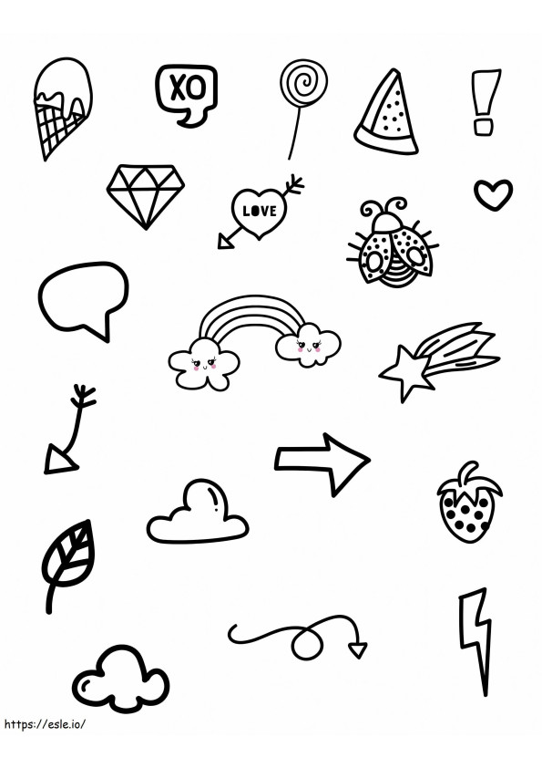 Easy Stickers coloring page