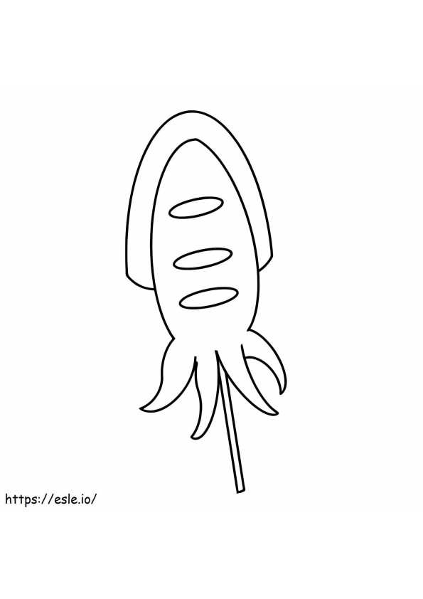 Easy Squid coloring page
