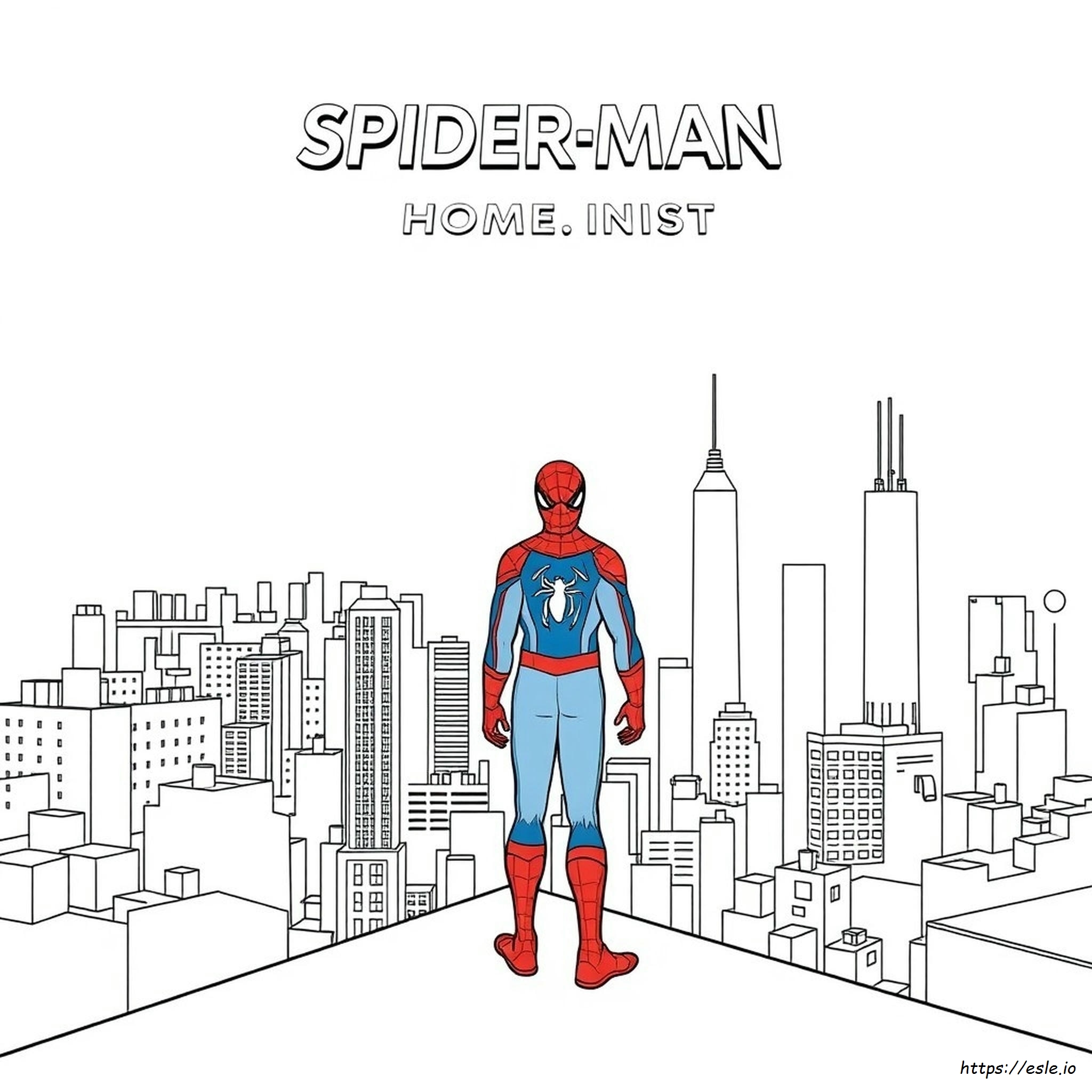 Spiderman Homecoming Colouring Pages