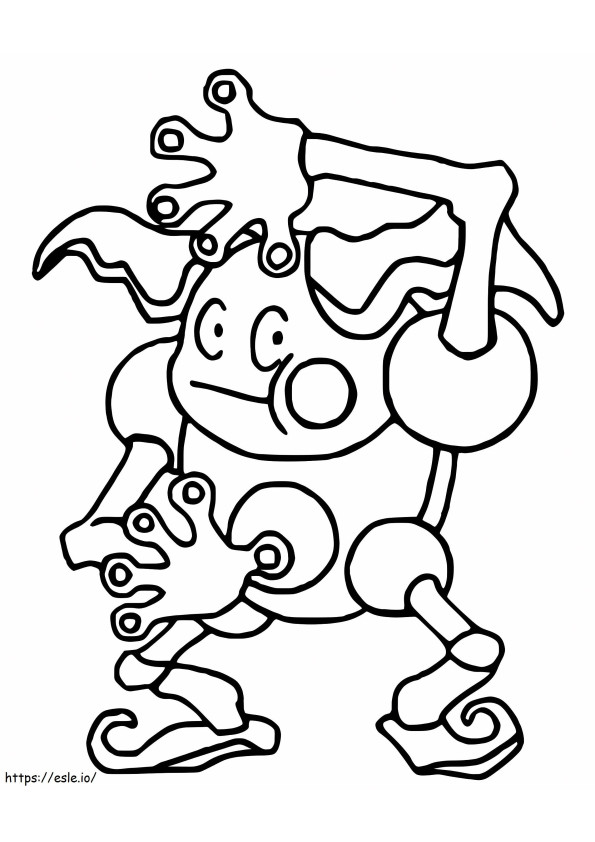 Coloriage M. Mime Pokémon à imprimer dessin