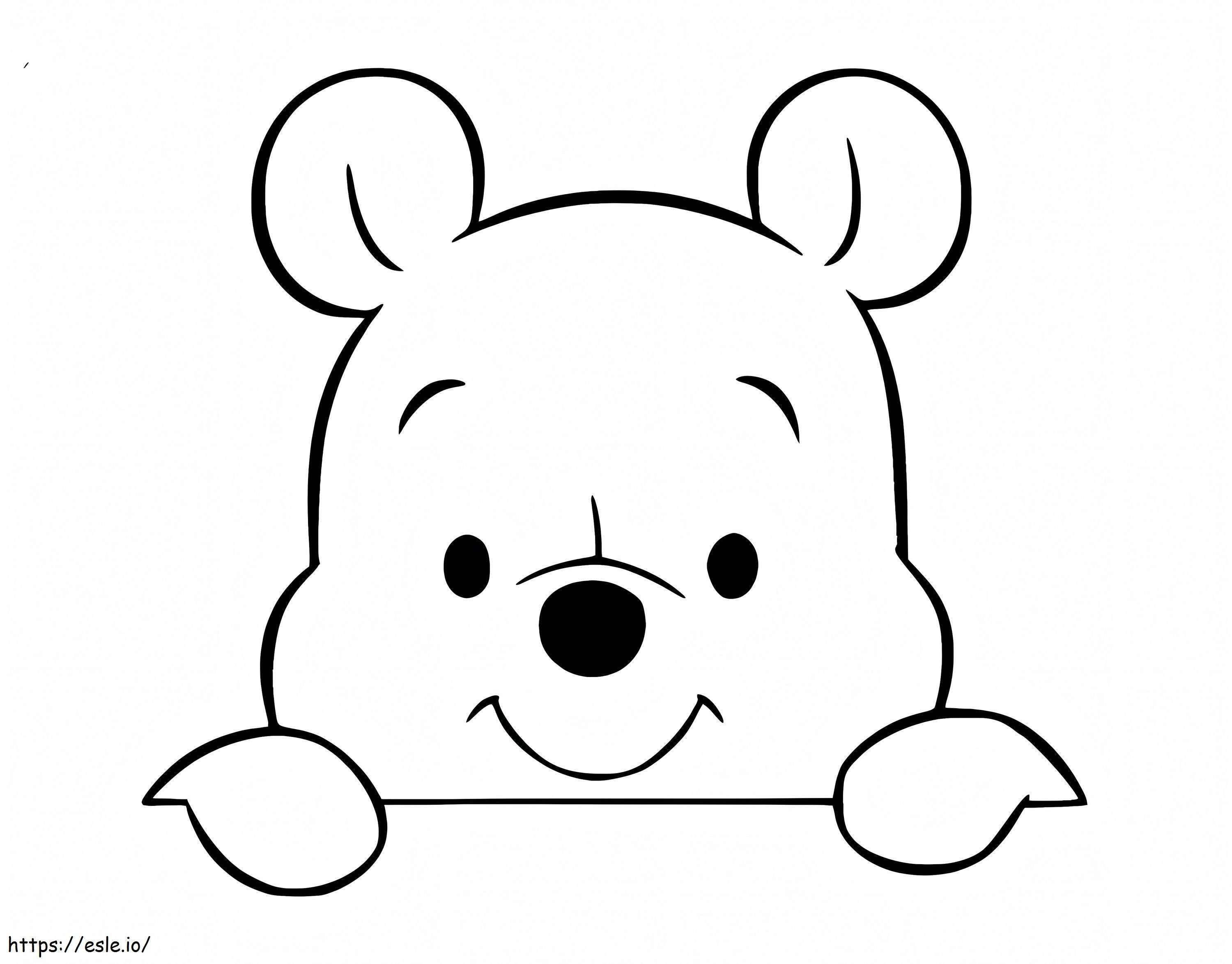Retrato do Ursinho Pooh para colorir
