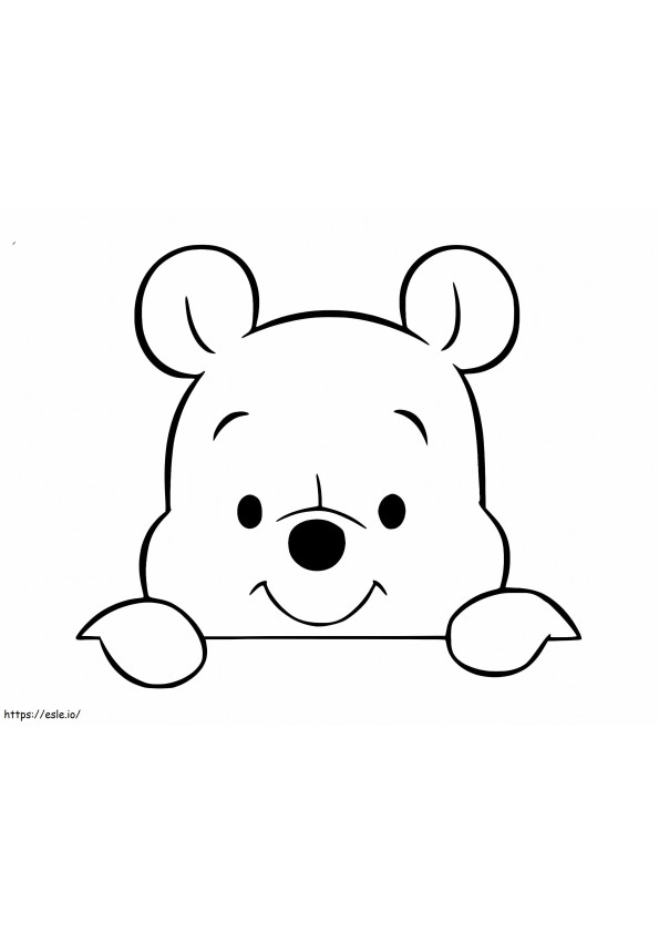 Retrato do Ursinho Pooh para colorir