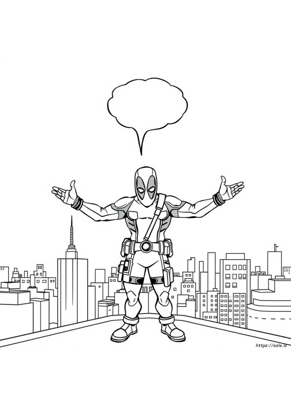 Coloriage Visage Dessin Deadpool