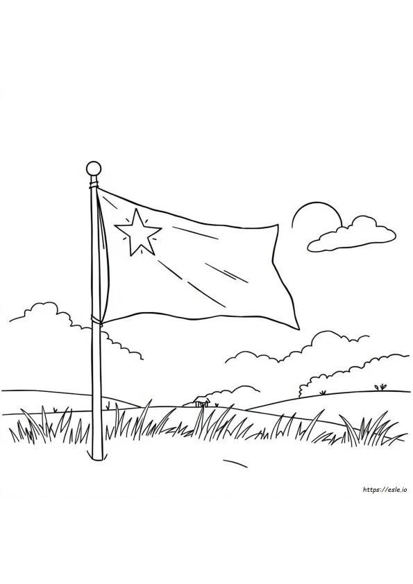 Bandera De Juneteenth Para Colorear