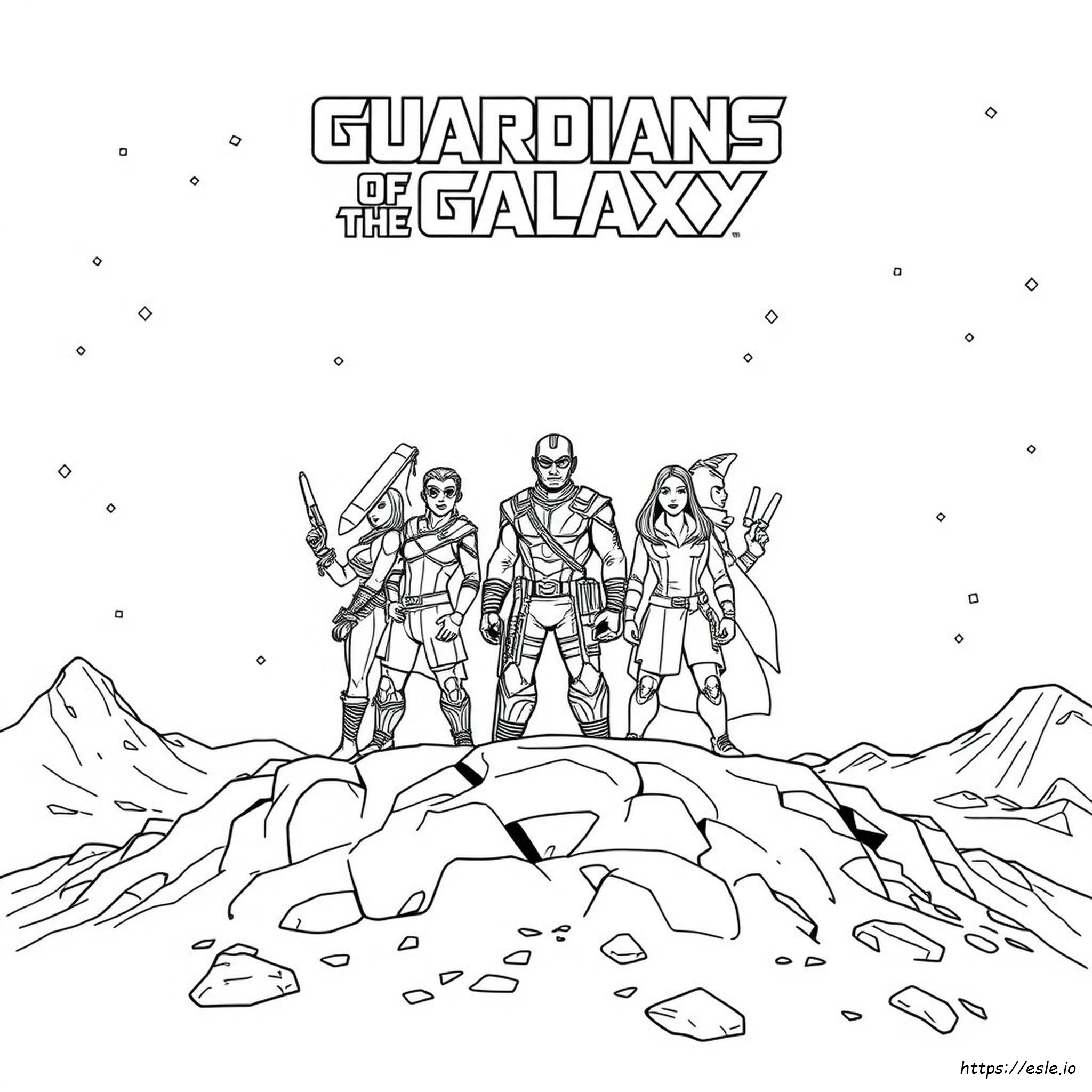 Penjaga Galaksi Gambar Mewarnai