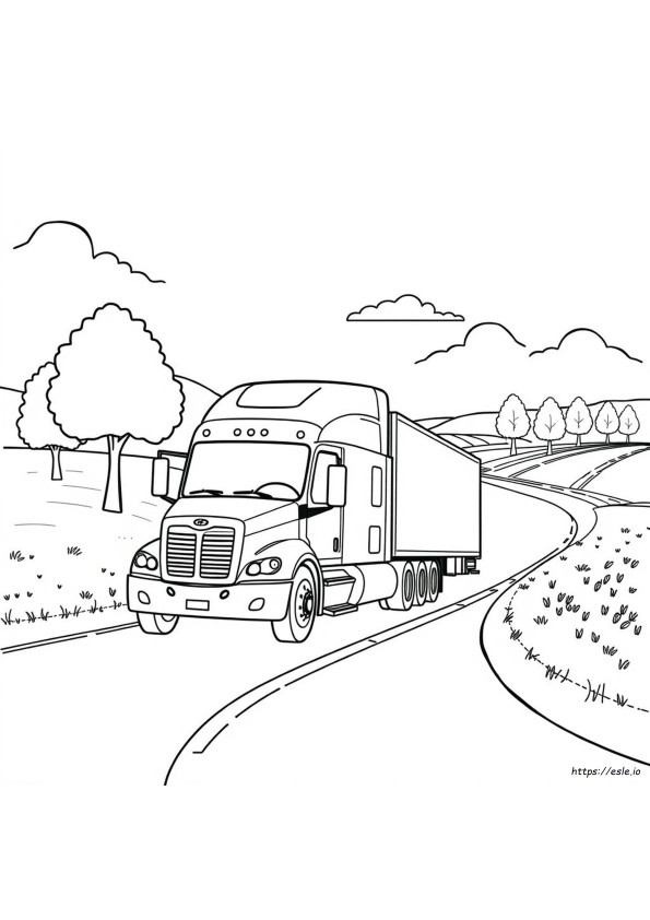 Coloriages De Camions Semi-Remorques À Imprimer