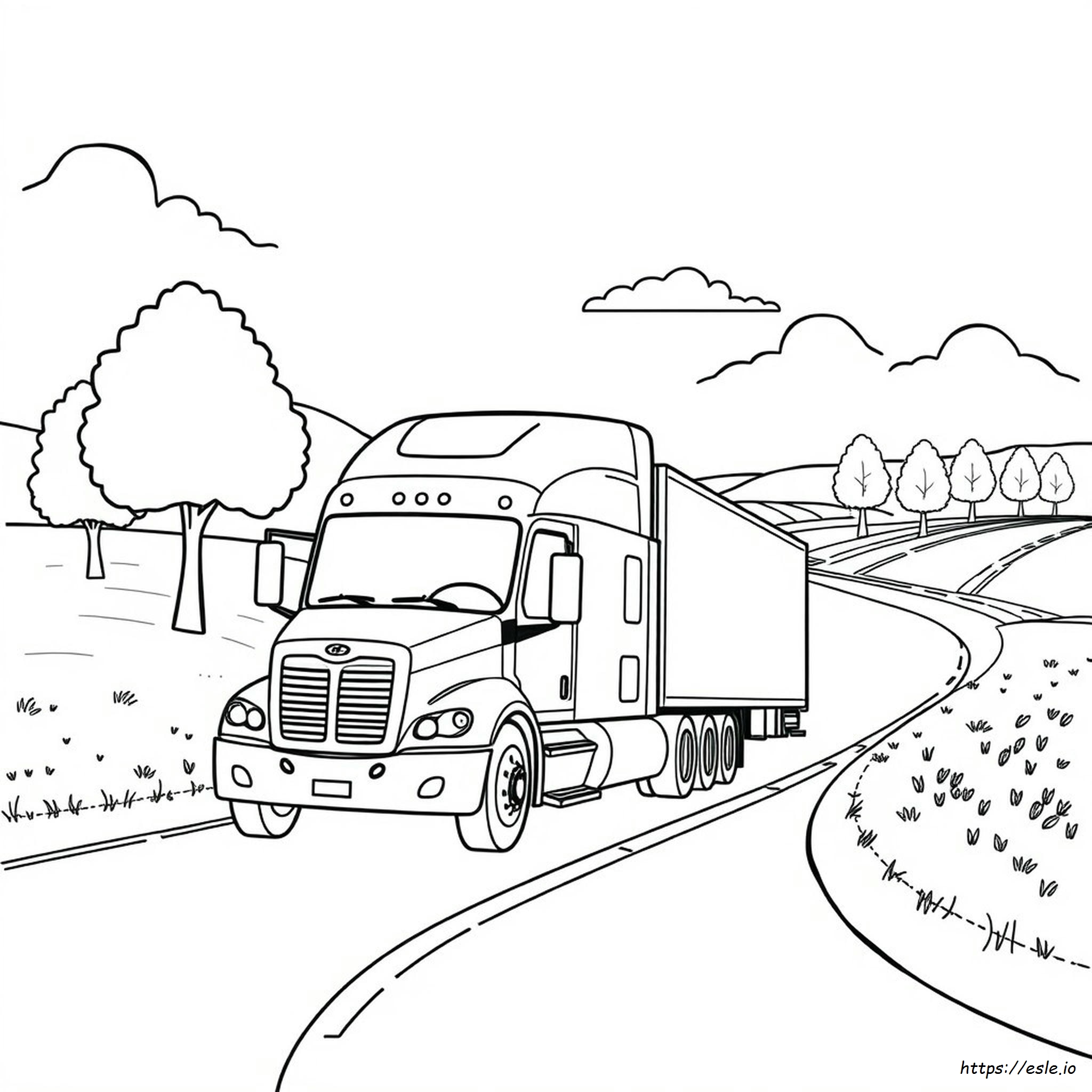 Coloring Pictures Of Semi Trucks