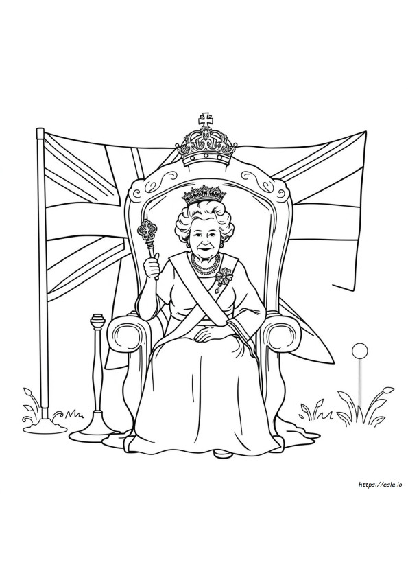 Queen Elizabeth Colouring Pages