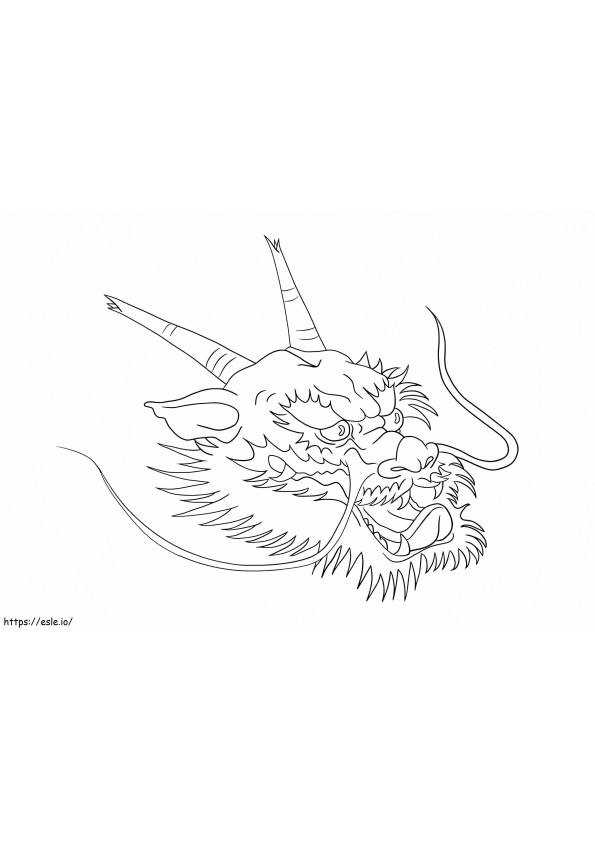 Coloriage Tête de dragon à imprimer dessin