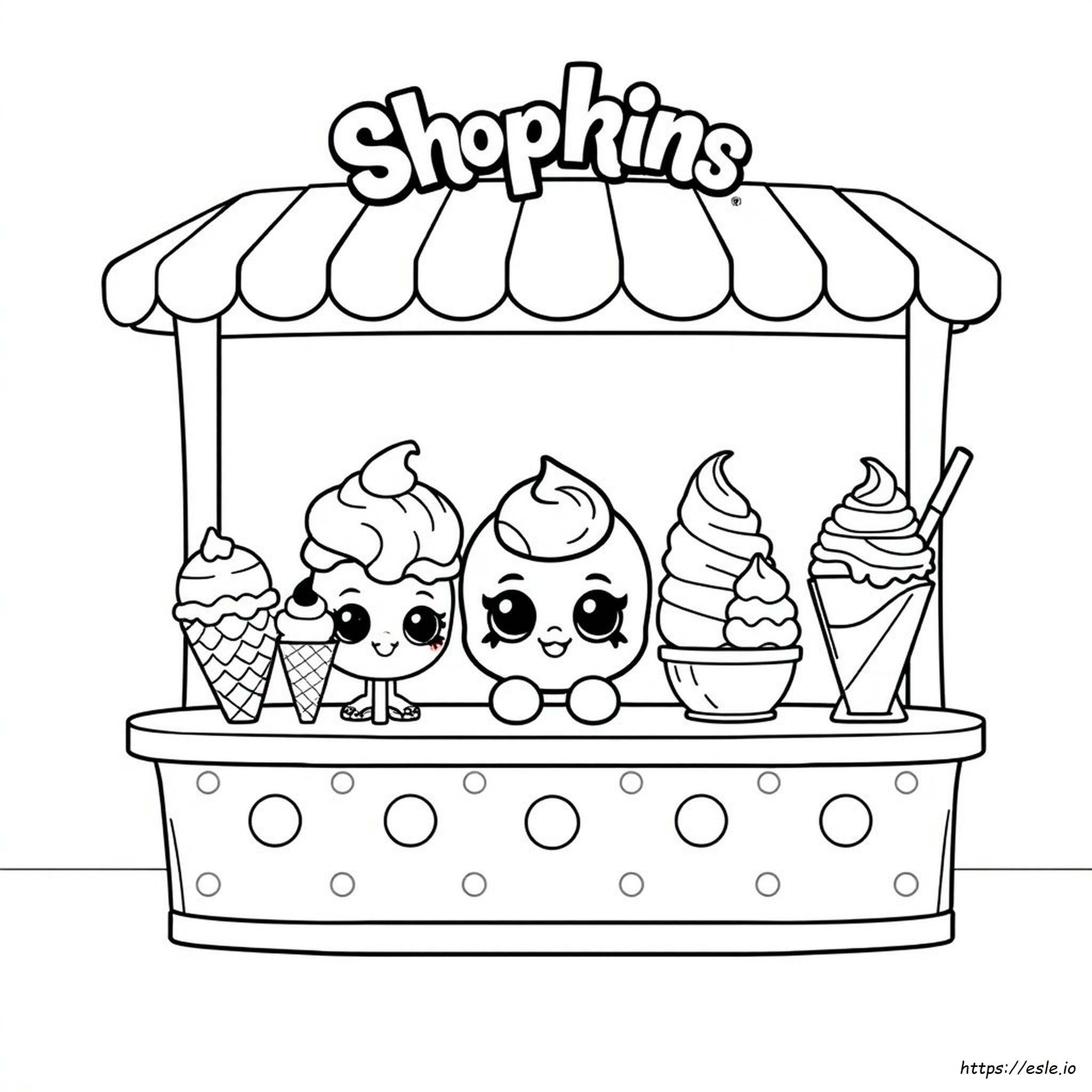 Shopkins Coloring Pages Ice Cream