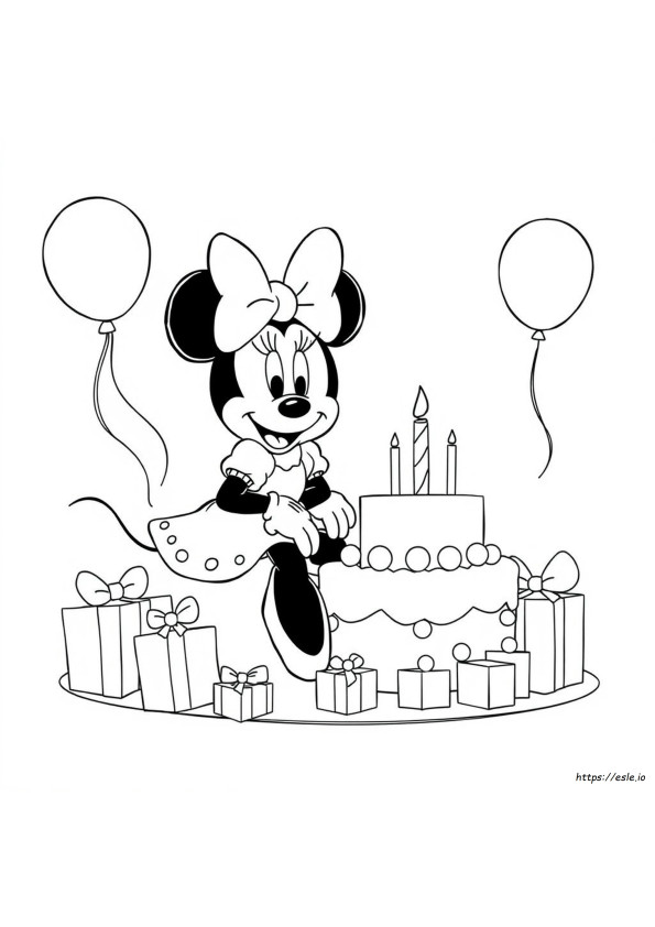 Kolorowanki Z Myszką Minnie Na Urodziny