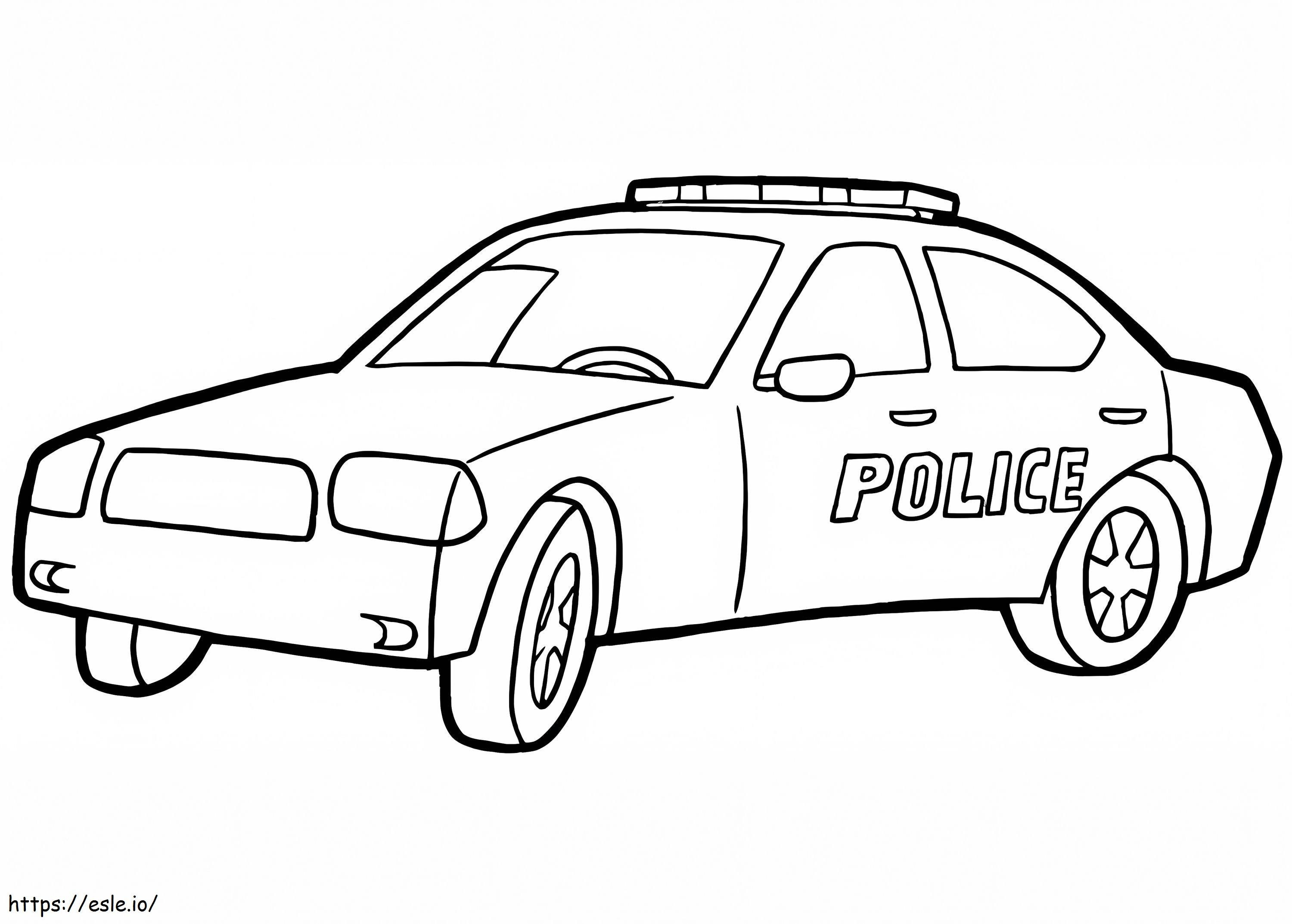 Poliisiauto 18 värityskuva