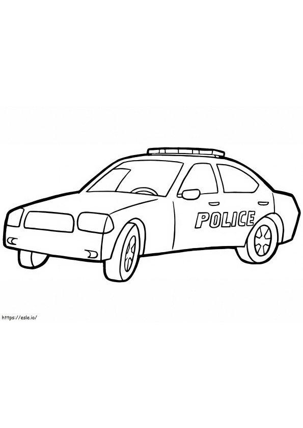 Coloriage Voiture de police 18 à imprimer dessin